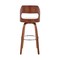 Armen Living Julius 26" Cream Faux Leather and Walnut Wood Bar Stool LCJUBAWACR26 - alternate 6